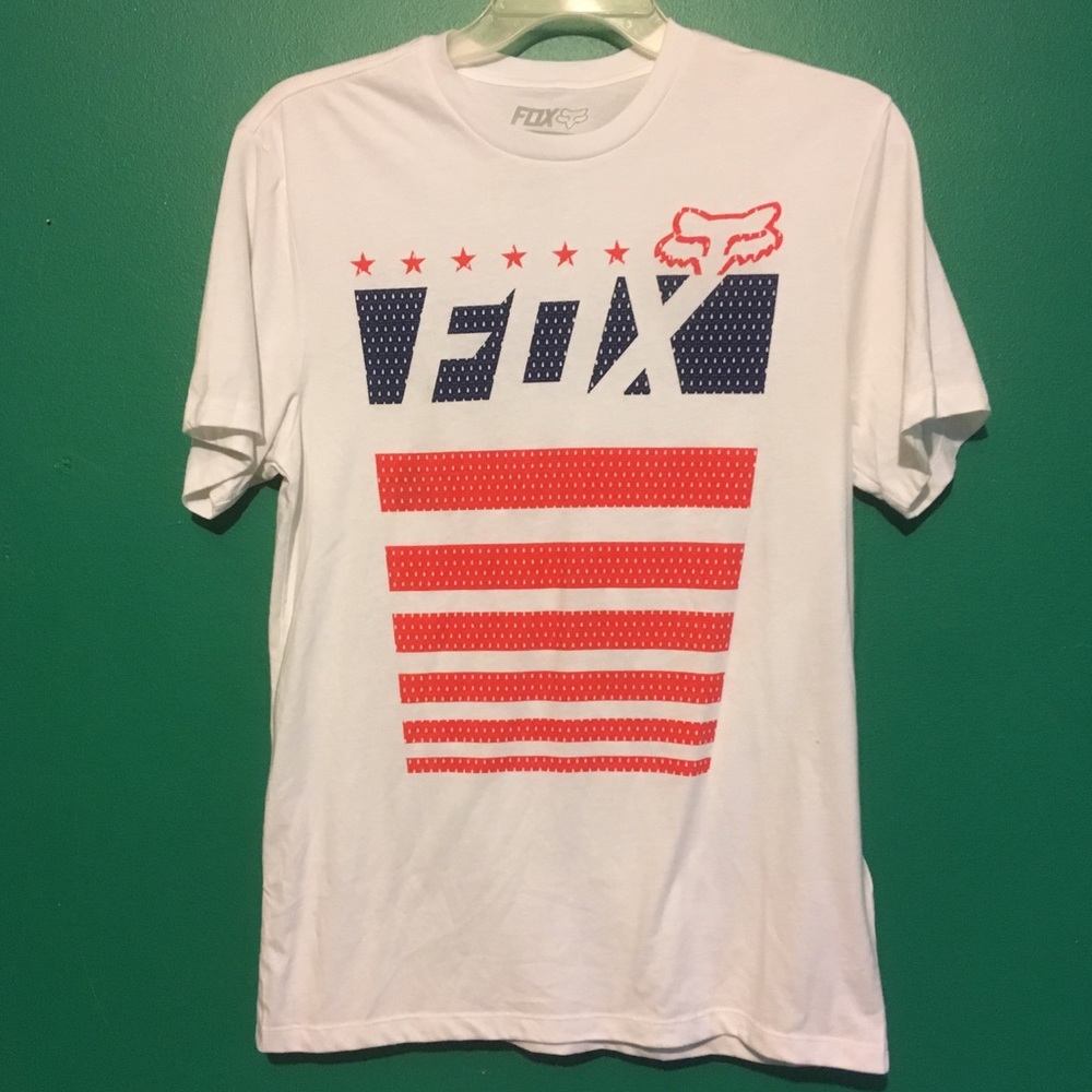 FOX Racing Graphic Tee Shirt USA military theme M